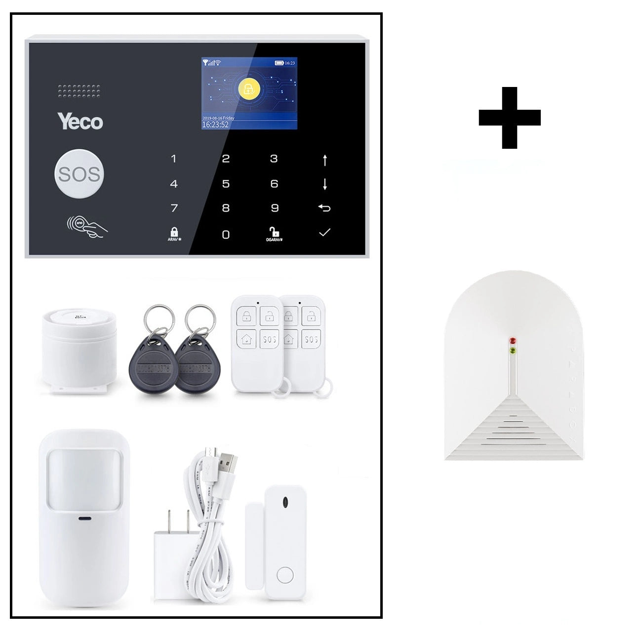 YECO SAS-10 Akıllı Alarm Sistemi, Wifi ve 4G GSM Bağlantısı, Hareket ve Kapı-Pencere Sensörü, Mobil Uyumlu