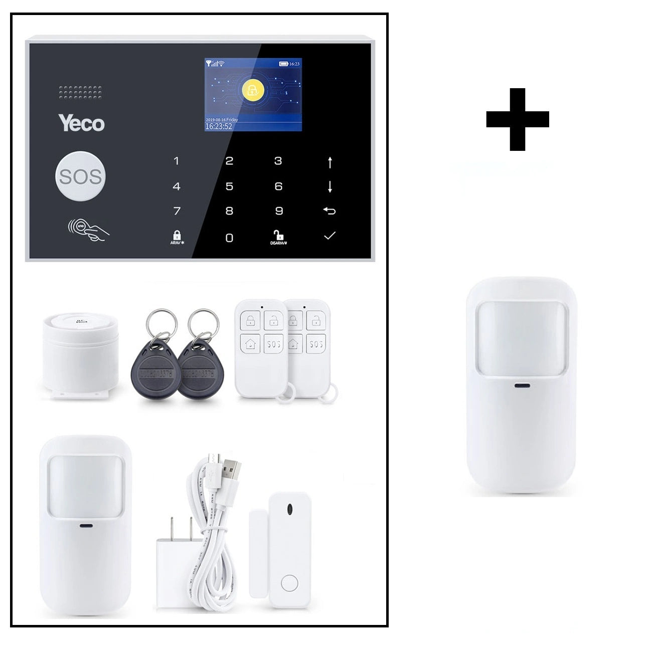 YECO SAS-10 Akıllı Alarm Sistemi, Wifi ve 4G GSM Bağlantısı, Hareket ve Kapı-Pencere Sensörü, Mobil Uyumlu