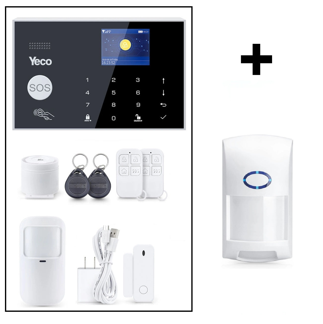 YECO SAS-10 Akıllı Alarm Sistemi, Wifi ve 4G GSM Bağlantısı, Hareket ve Kapı-Pencere Sensörü, Mobil Uyumlu