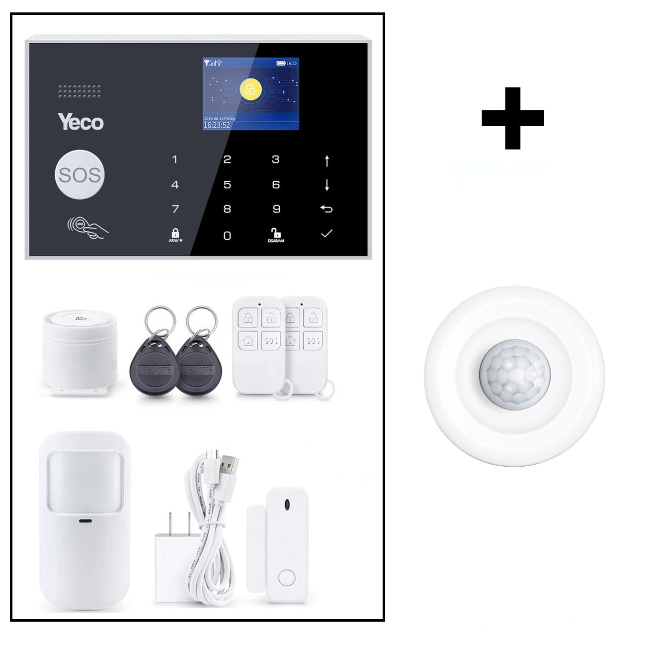 YECO SAS-10 Akıllı Alarm Sistemi, Wifi ve 4G GSM Bağlantısı, Hareket ve Kapı-Pencere Sensörü, Mobil Uyumlu