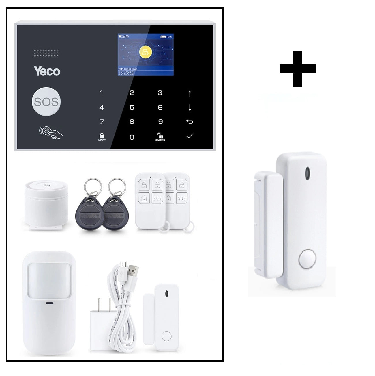 YECO SAS-10 Akıllı Alarm Sistemi, Wifi ve 4G GSM Bağlantısı, Hareket ve Kapı-Pencere Sensörü, Mobil Uyumlu