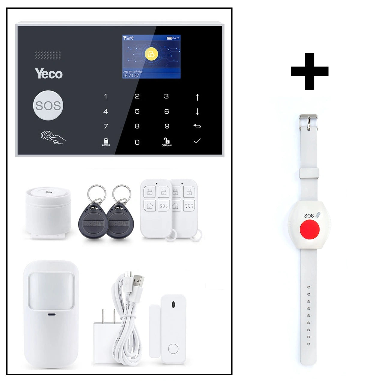 YECO SAS-10 Akıllı Alarm Sistemi, Wifi ve 4G GSM Bağlantısı, Hareket ve Kapı-Pencere Sensörü, Mobil Uyumlu