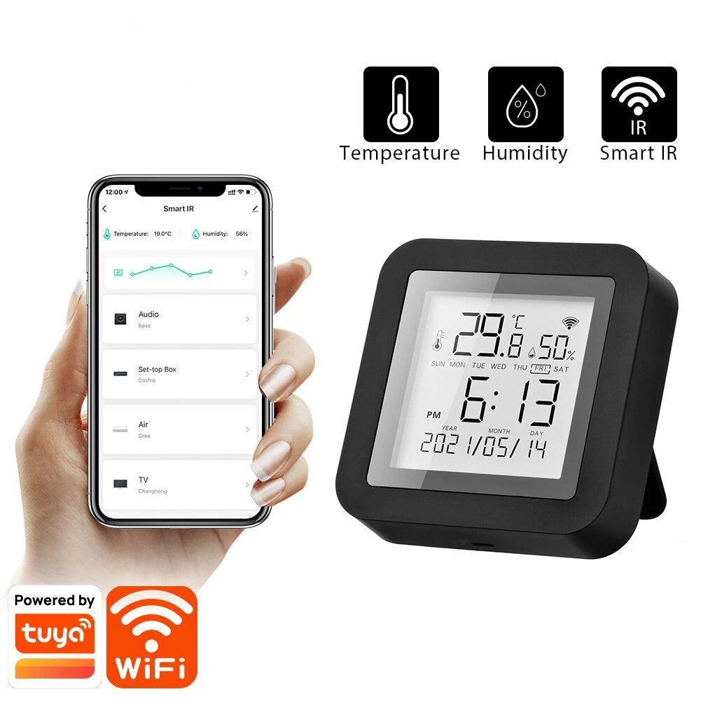 YECO WiFi IR Uzaktan Kumanda, Sıcaklık ve Nem Ölçme Sensörlü, Tuya Uyumlu