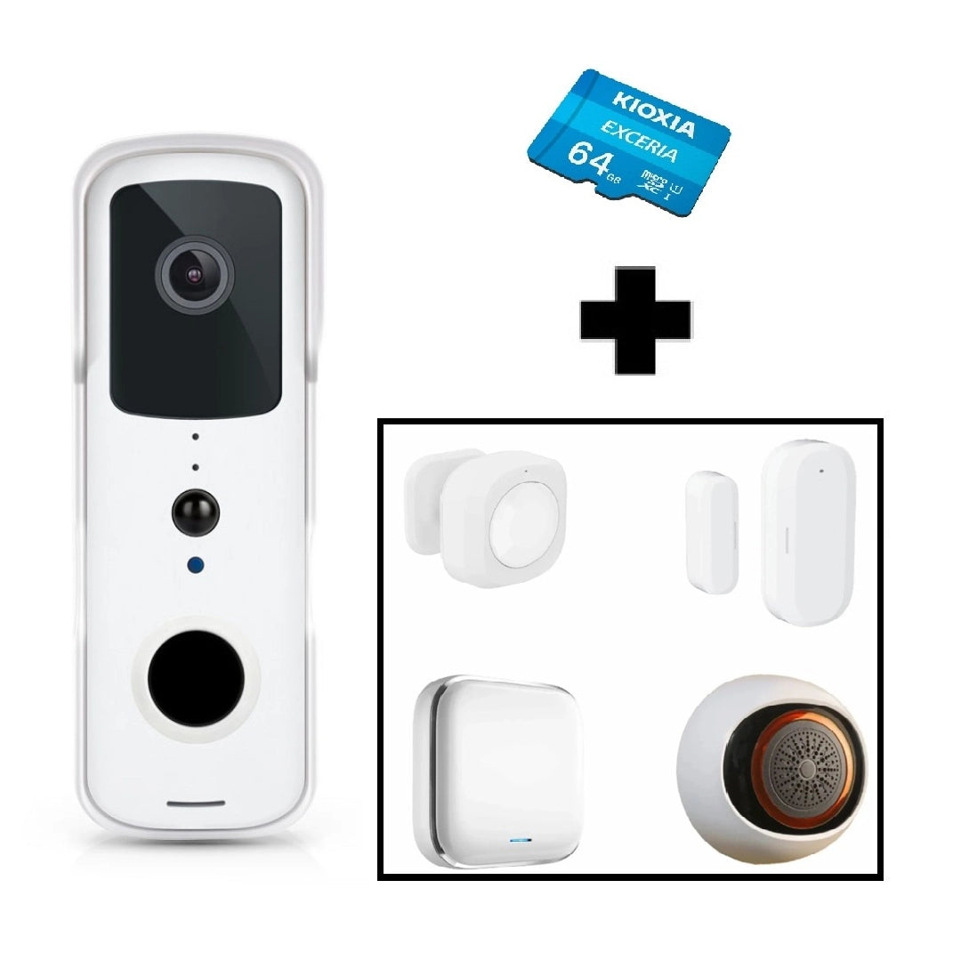 YECO BD-10 Akıllı Görüntülü Kapı Zili – Hareket Sensörlü, IP66, WiFi, Çift Yönlü Ses