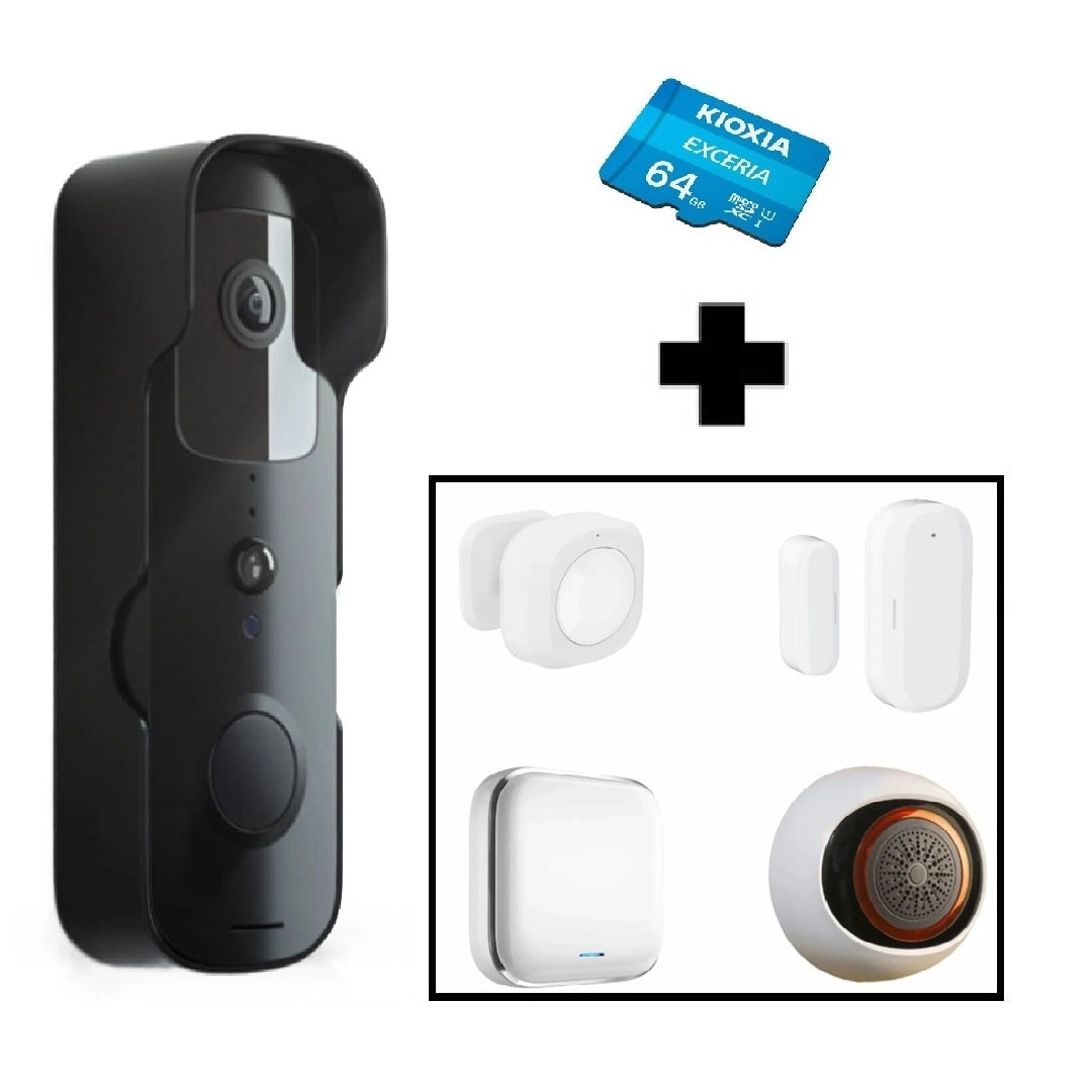 YECO BD-10 Akıllı Görüntülü Kapı Zili – Hareket Sensörlü, IP66, WiFi, Çift Yönlü Ses