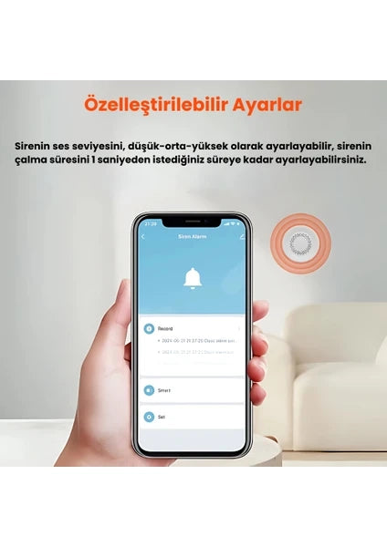 YECO Akıllı Siren Alarm Wifi 100 Db ( Tuya - Smart Life Uyumlu)