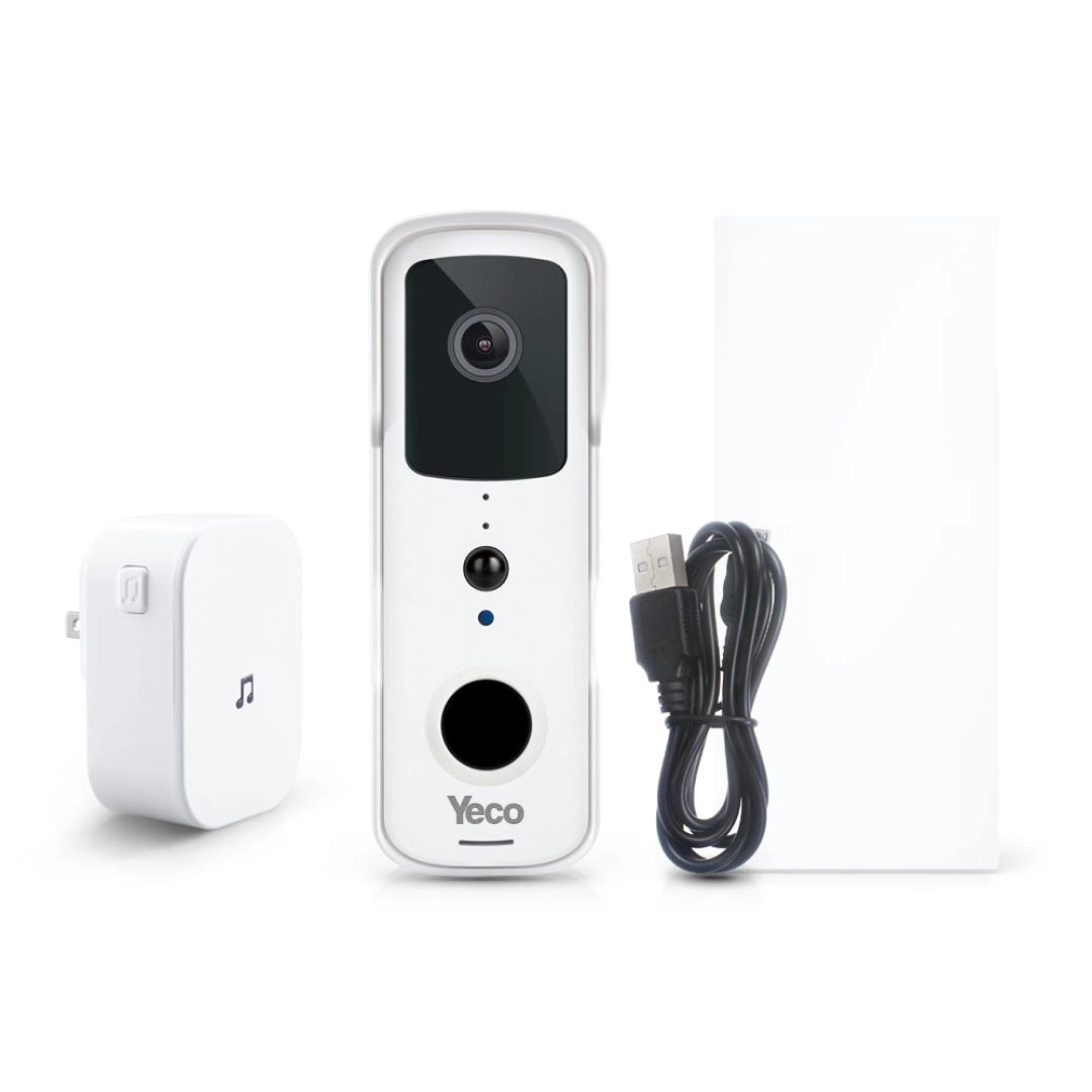 YECO BD-10 Akıllı Görüntülü Kapı Zili – Hareket Sensörlü, IP66, WiFi, Çift Yönlü Ses