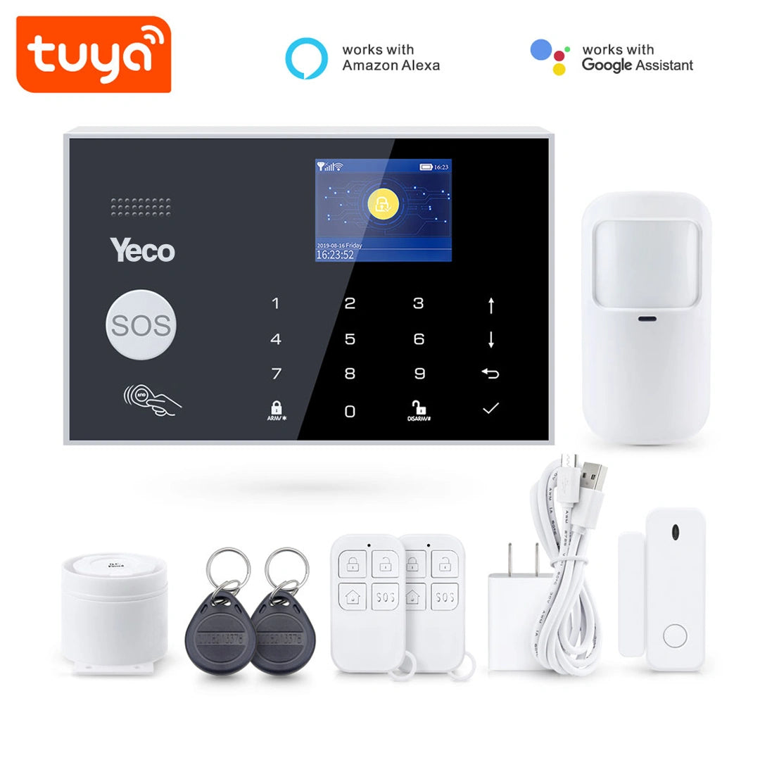 YECO SAS-10 Akıllı Alarm Sistemi, Wifi ve 4G GSM Bağlantısı, Hareket ve Kapı-Pencere Sensörü, Mobil Uyumlu