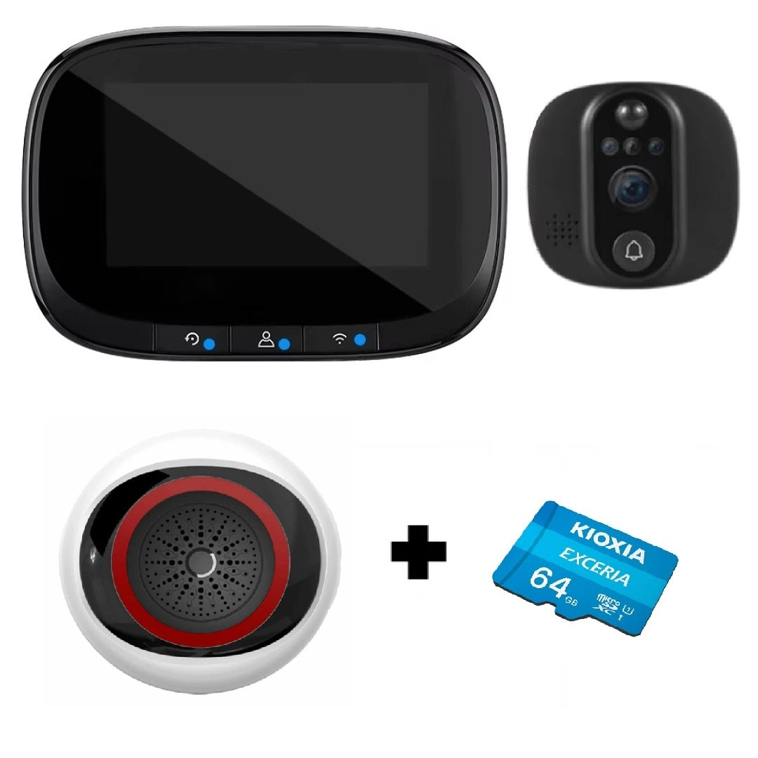 Yeco PD-10 Akıllı Görüntülü Kapı Zili – Kablosuz, Tuya Uyumlu, 1080P Güvenlik Kameralı Zil
