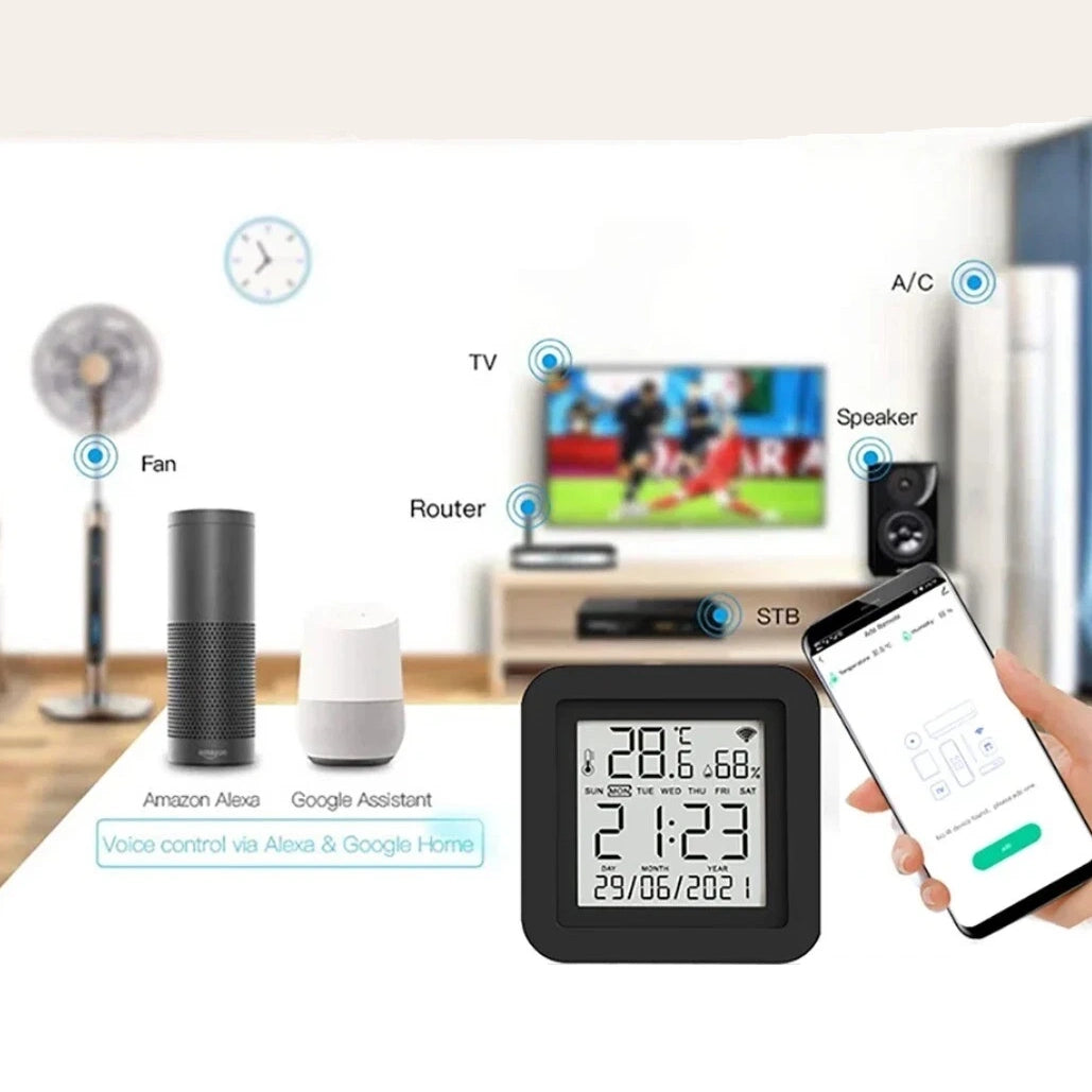 YECO WiFi IR Uzaktan Kumanda, Sıcaklık ve Nem Ölçme Sensörlü, Tuya Uyumlu