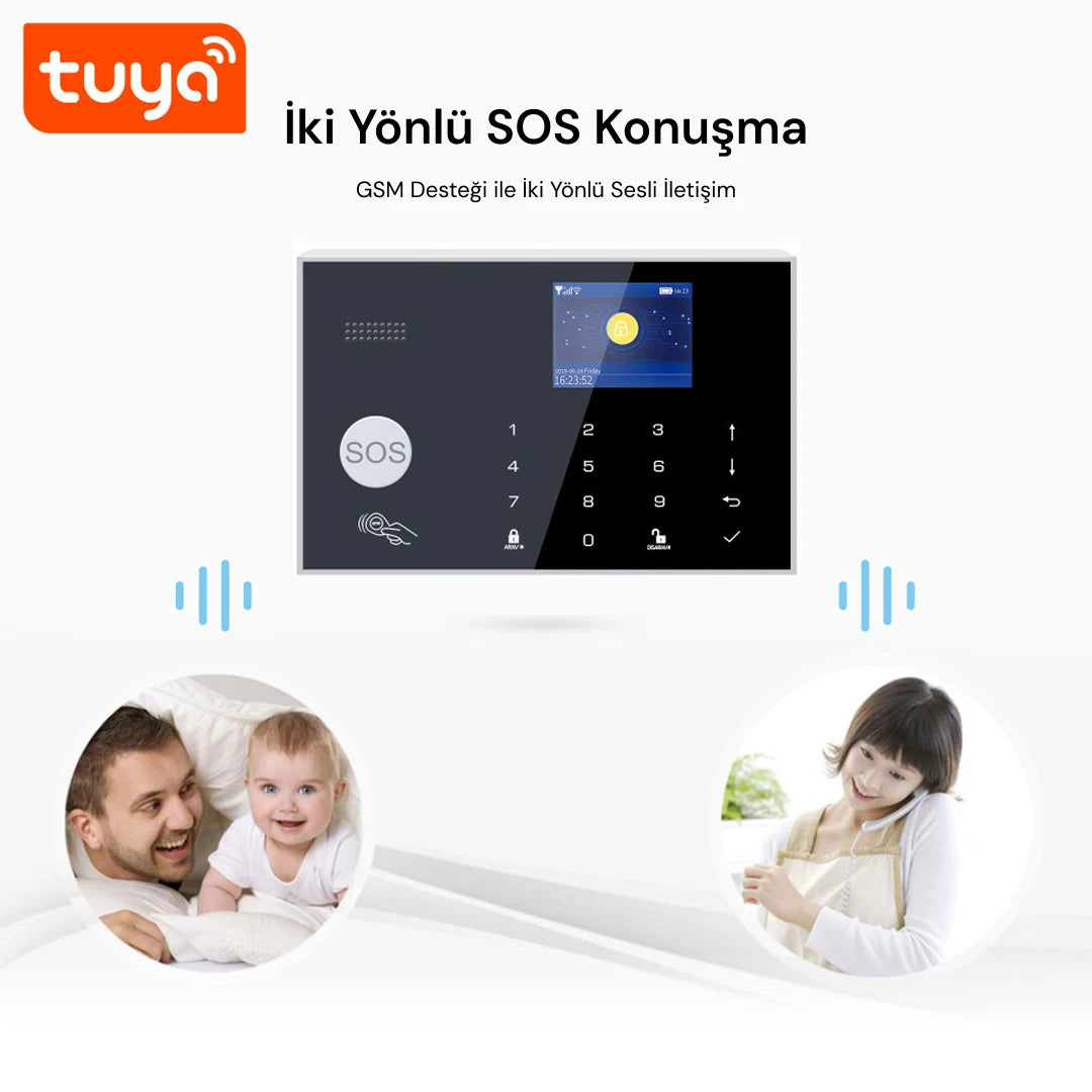 YECO SAS-10 Akıllı Alarm Sistemi, Wifi ve 4G GSM Bağlantısı, Hareket ve Kapı-Pencere Sensörü, Mobil Uyumlu