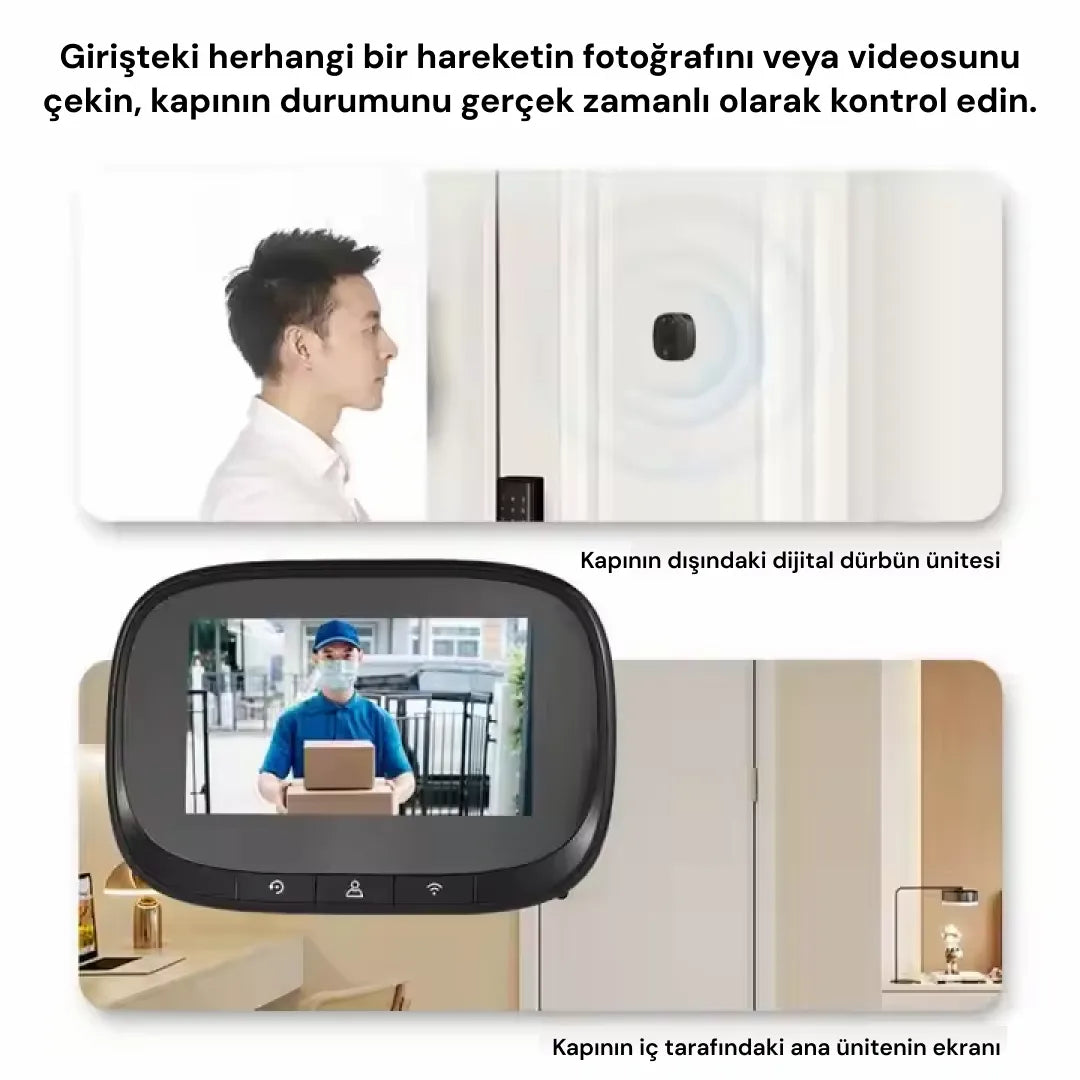 Yeco PD-10 Akıllı Görüntülü Kapı Zili – Kablosuz, Tuya Uyumlu, 1080P Güvenlik Kameralı Zil