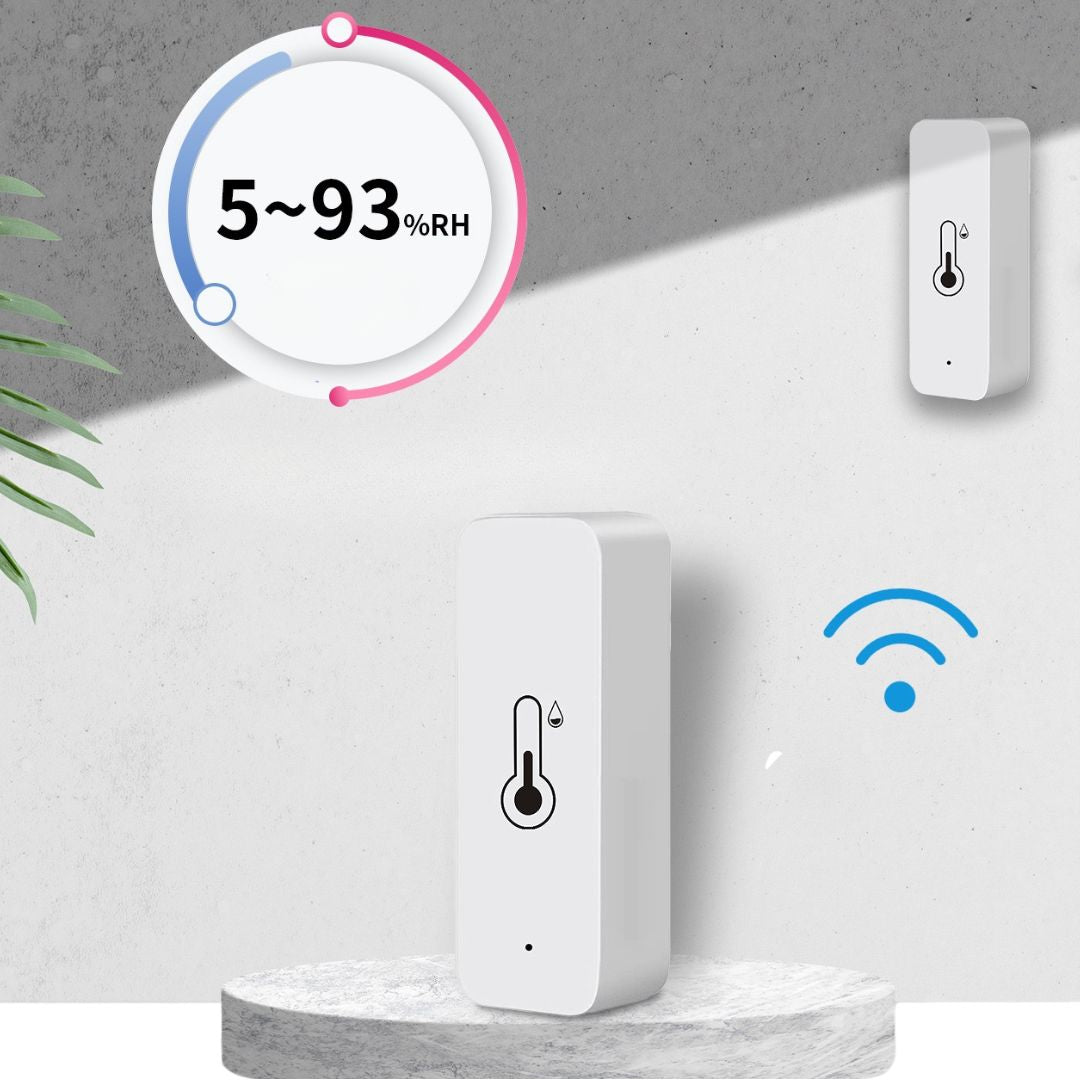 YECO WiFi Akıllı Sıcaklık ve Nem Sensörü, Tuya Uyumlu, Uygulama Kontrollü, Pilli