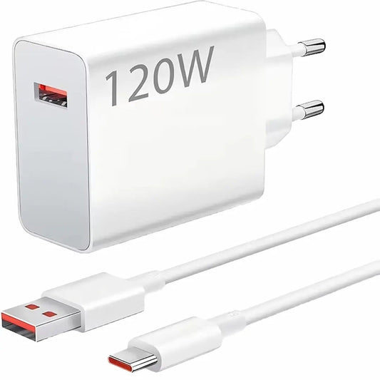Yeco 120W Type-C Ultra Hızlı Şarj Adaptörü ve Kablo Seti, Hızlı Şarj Destekli, Beyaz