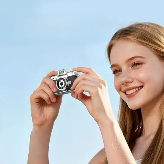 Yeco 48 MP Mini Dijital Kamera, Dönen Ekranlı Selfie Vlog Kamera, 1080P Video, Flaşlı, Siyah