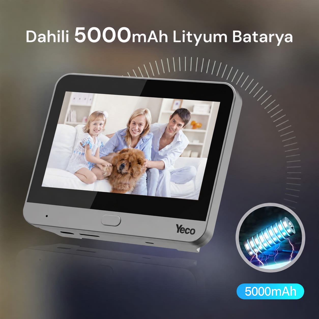 YECO PD-20 Akıllı Görüntülü Kapı Dürbünü, Kioxia 64GB Micro SD Kart Dahil