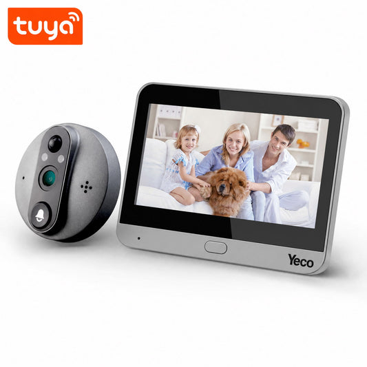 YECO PD-20 Akıllı Görüntülü Kapı Dürbünü, 4.3 İnç LCD Ekran, PIR Hareket Algılama, Çift Yönlü Görüşme, Mobil Uyumlu